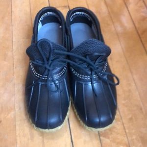 NWOT LL Bean Black Moc Duck Boots